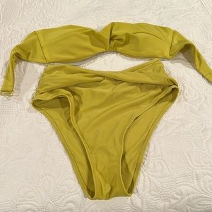 Strapless bikini set XS bottom S top by Aerie